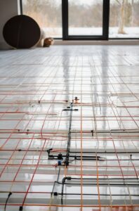 "Efficient bathroom underfloor heating installation for a cozy home"