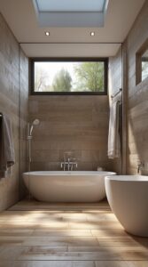 "Electric bathroom underfloor heating providing comfortable warmth"